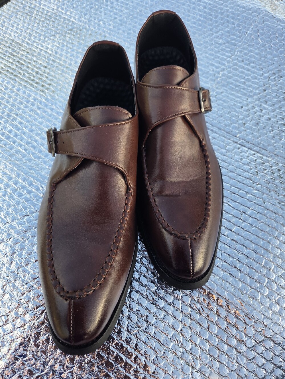 Men's Brown Monk Strap Dress Shoes